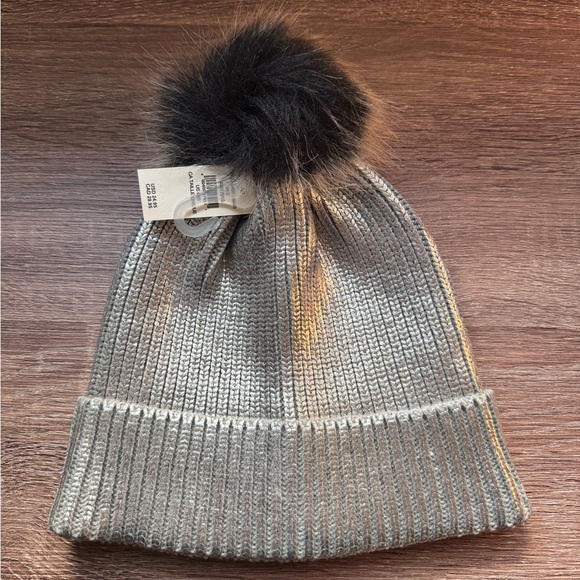 Aerie Silver Foiled Ribbed Knit Beanie - Picture 6 of 6